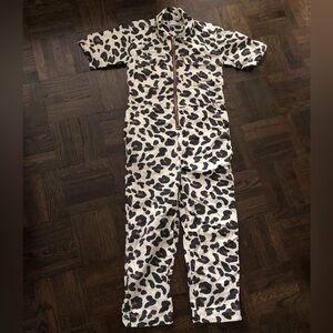 Utility Jumpsuit with animal print. Unique piece!